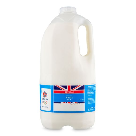 Cowbelle British Whole Milk 4 Pints